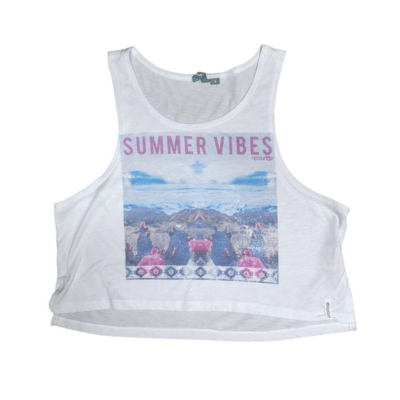 ripcurl crop tank top summer vibes mountain Coachella size small - Picture 1 of 5